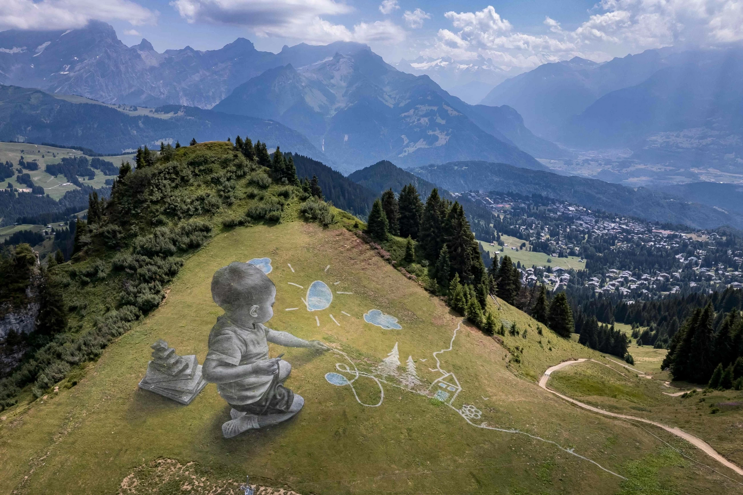 Giant swing on Swiss peak aims to boost summer tourism as Alps warm