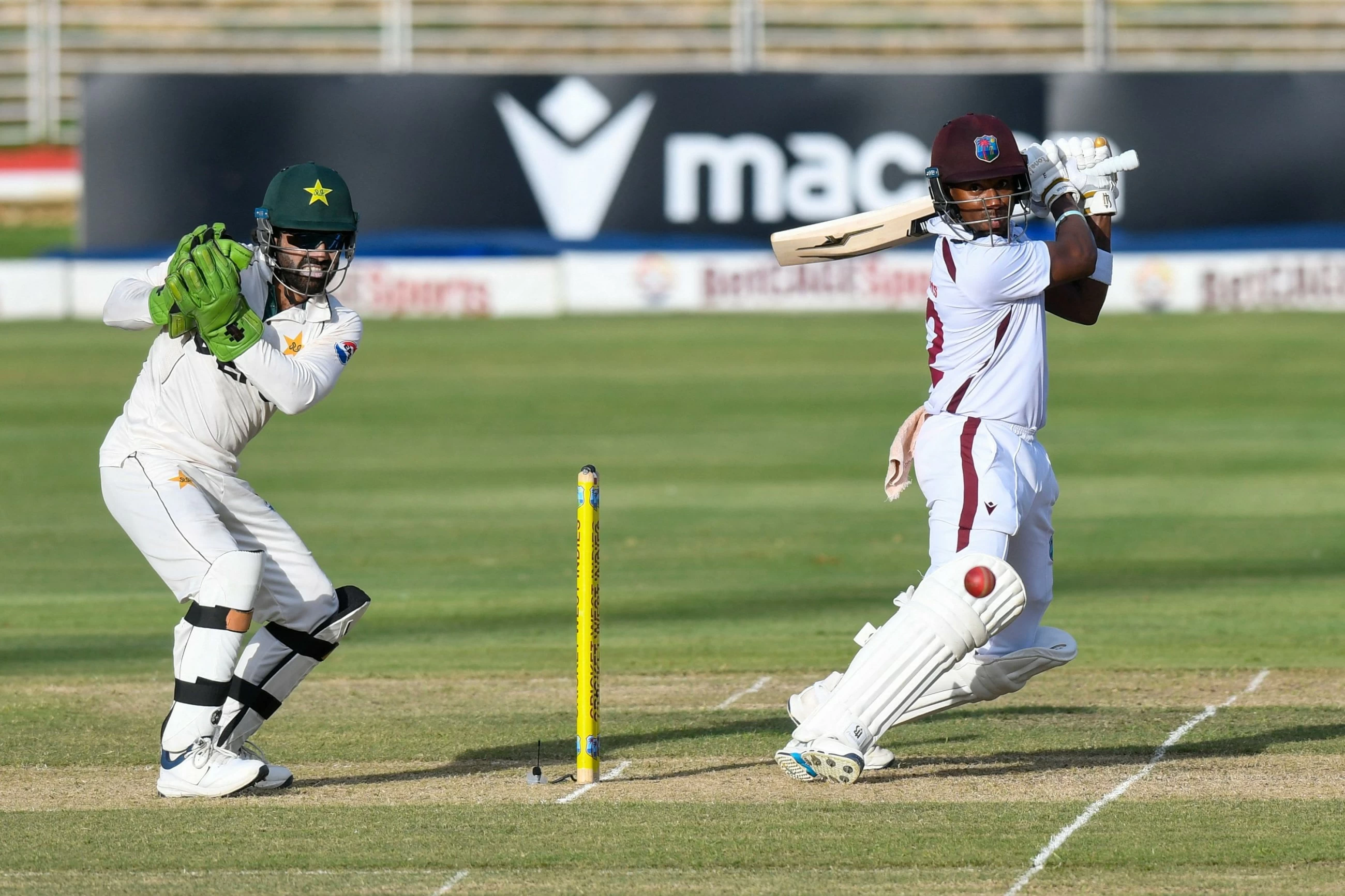 Hodge, Hope give West Indies edge in rain-impacted Pakistan Test