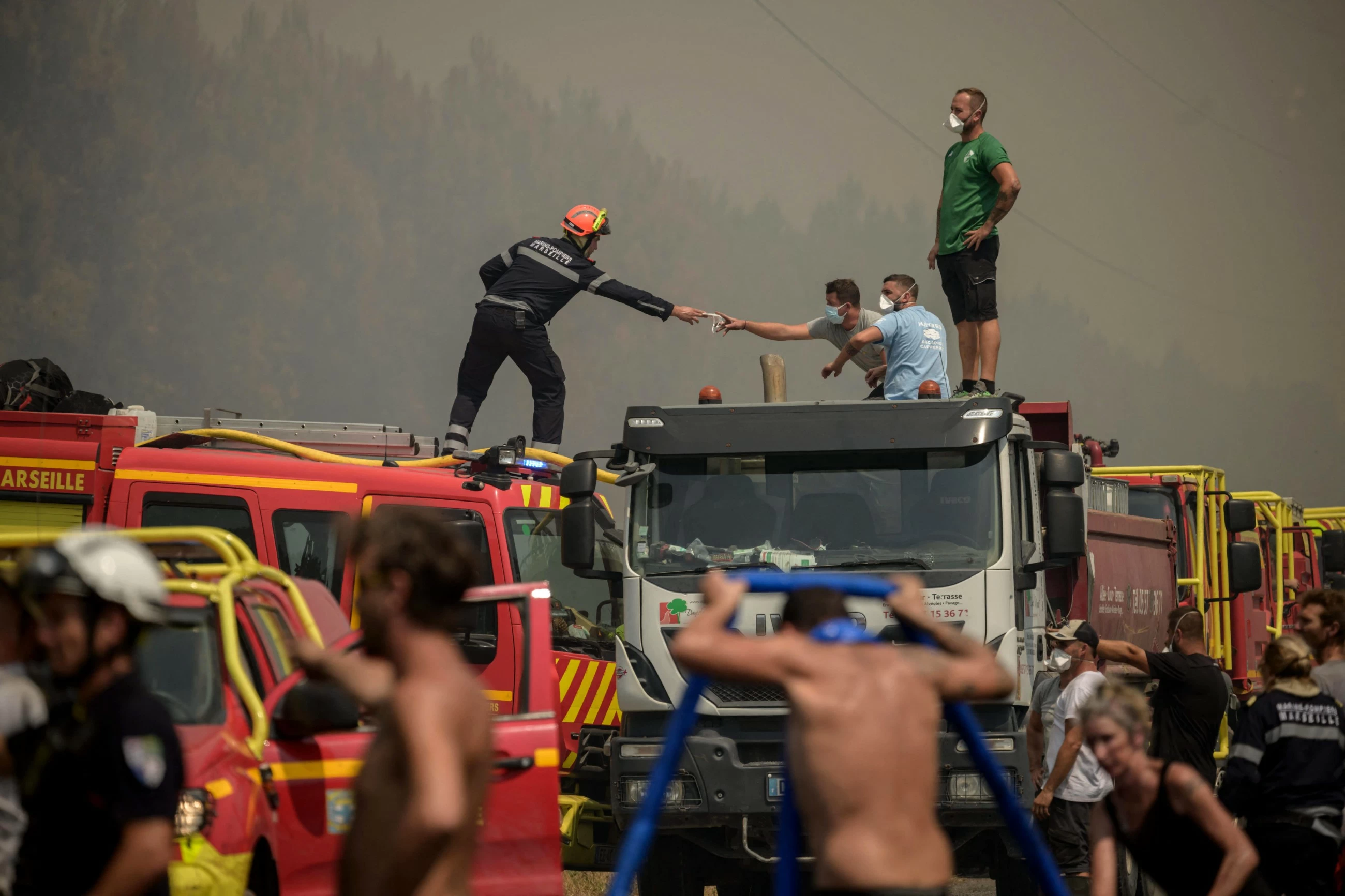 Three Greek firefighters killed as wildfires strike further east in Europe