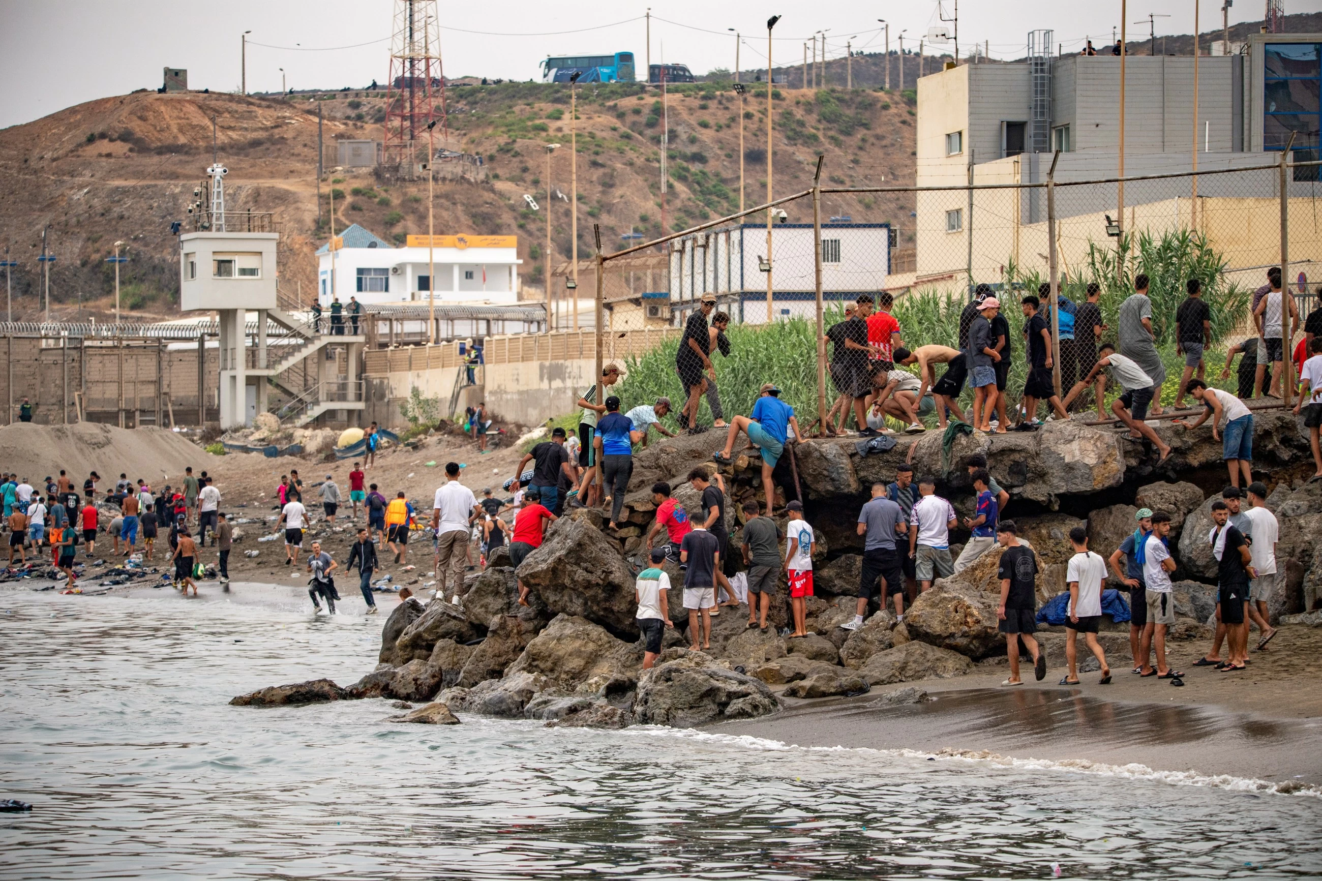 Nearly 50,000 migrants from Morocco cross into Spanish enclave of Ceuta in a single day