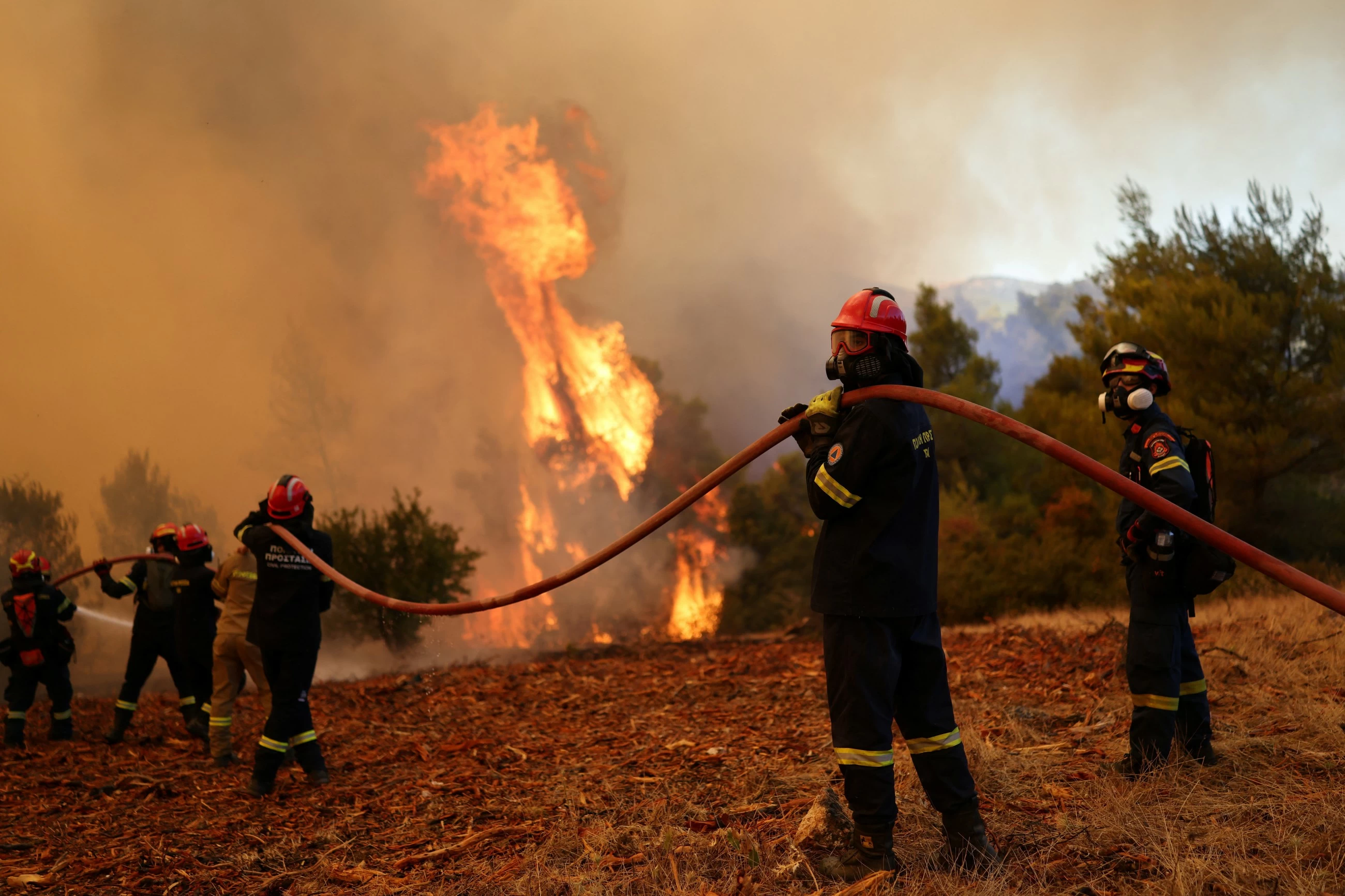 Two dead after firefighting helicopters battling wildfires crash in Greece