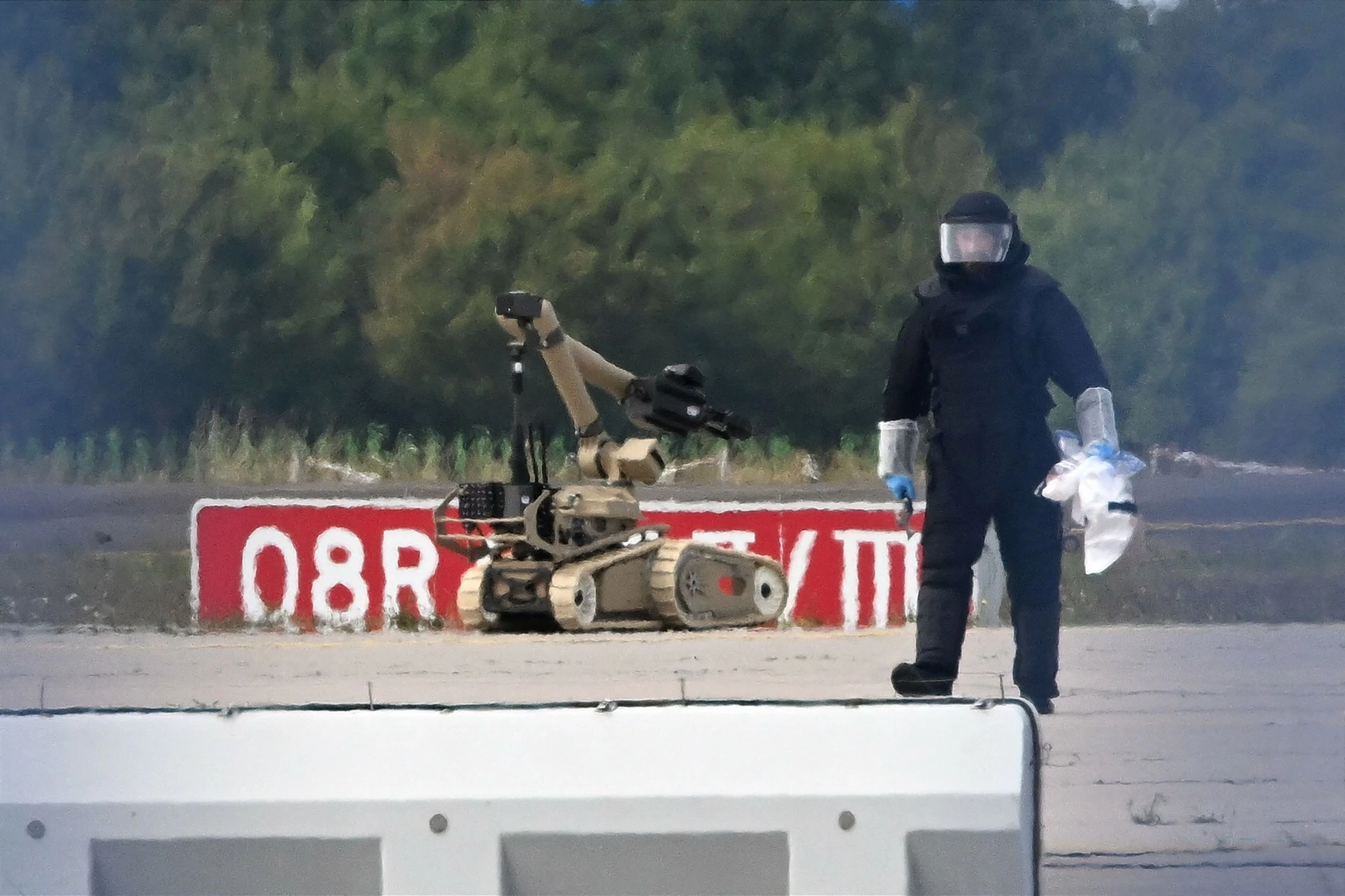 Bus driver kicked explosive drone out of the air at German airport