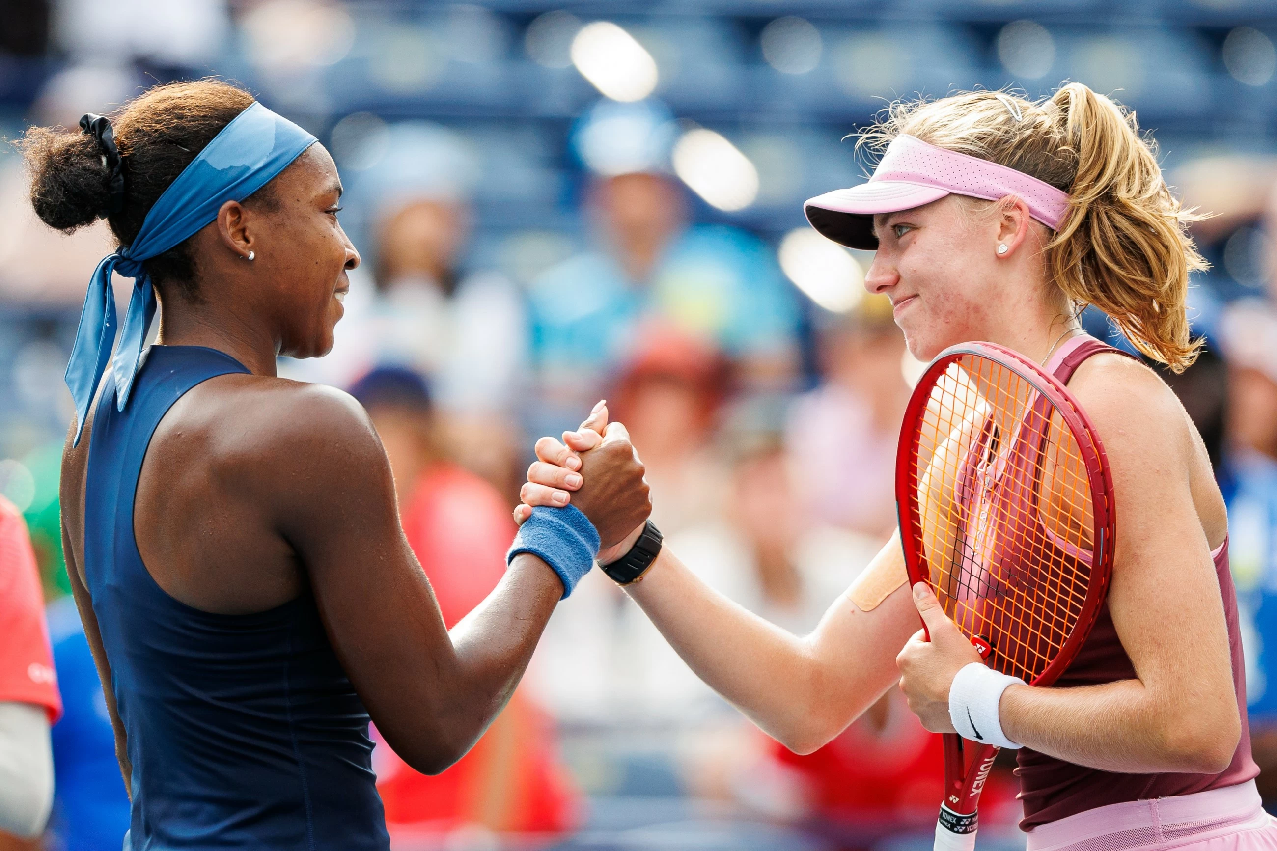 Rybakina survives scare as Gauff, Osaka race into Toronto quarters
