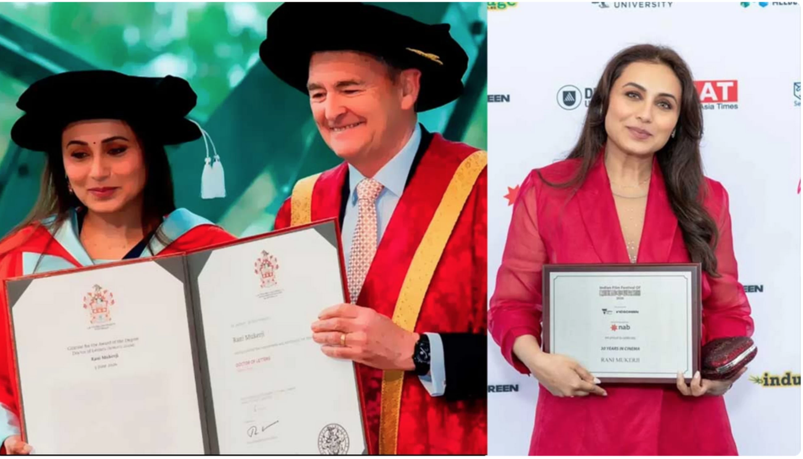 Australia's La Trobe University confers doctorate on Bollywood star Rani ...