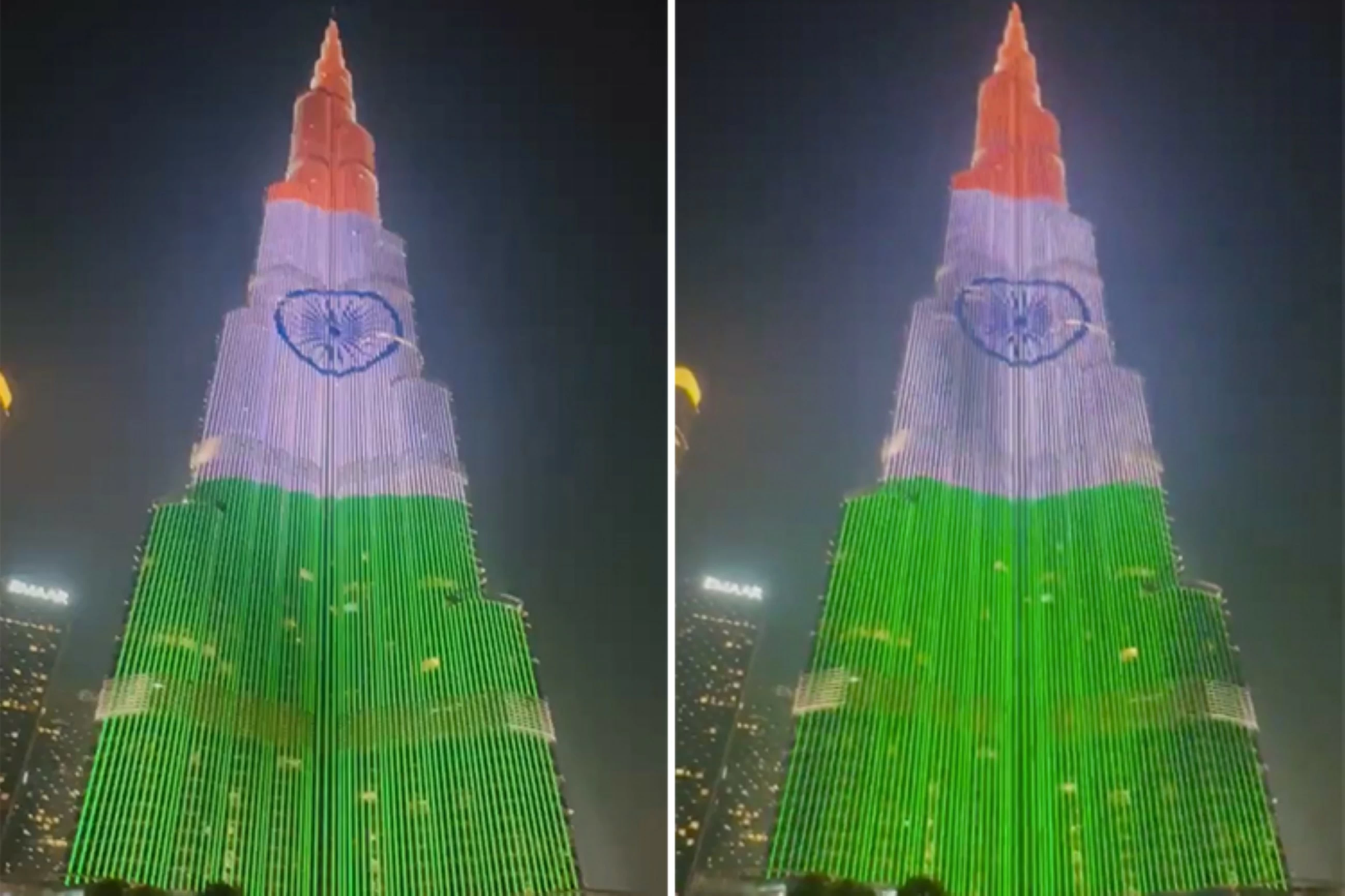 Burj Khalifa lights up in Indian tricolour for 80th Independence Day