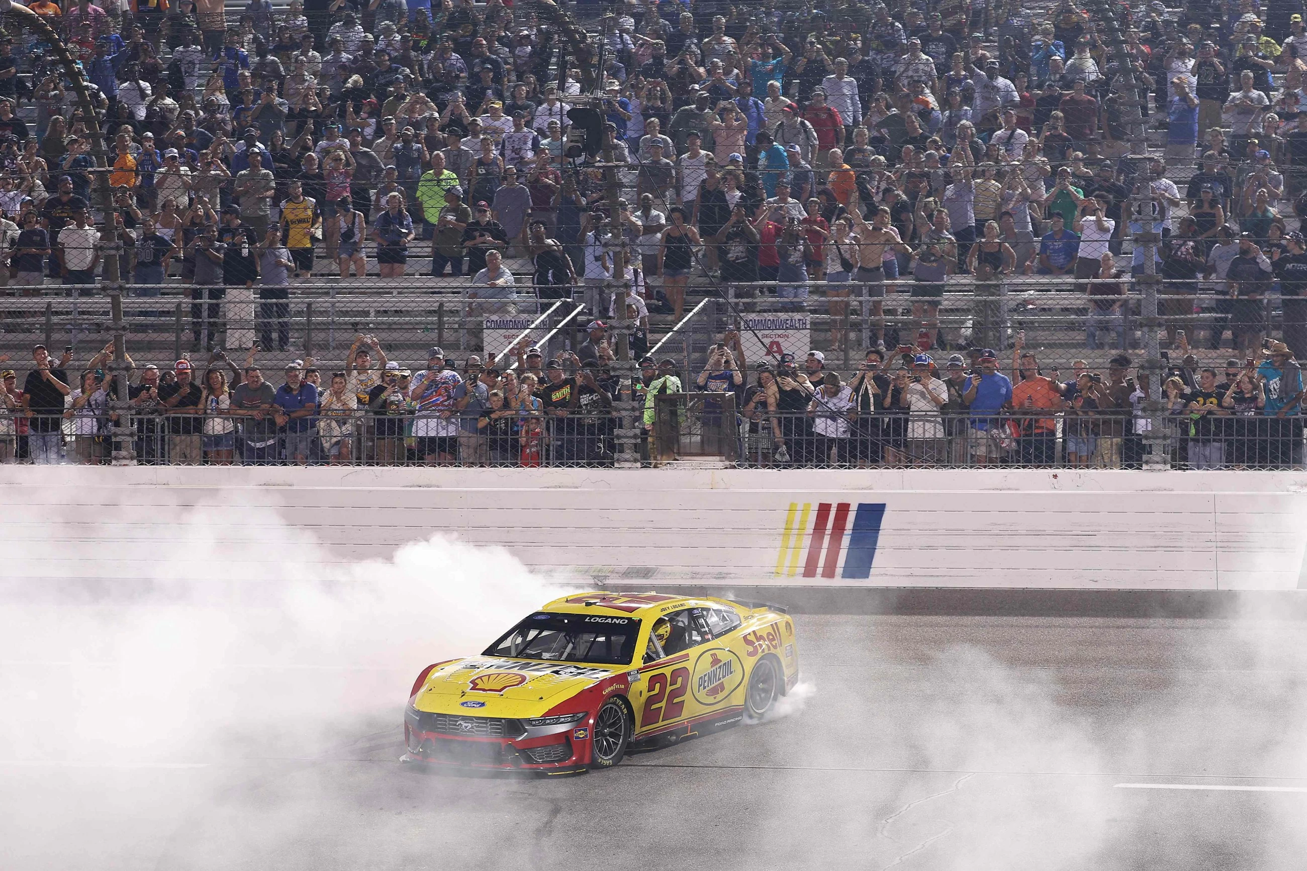 Joey Logano holds off Chase Briscoe to win NASCAR race at Richmond