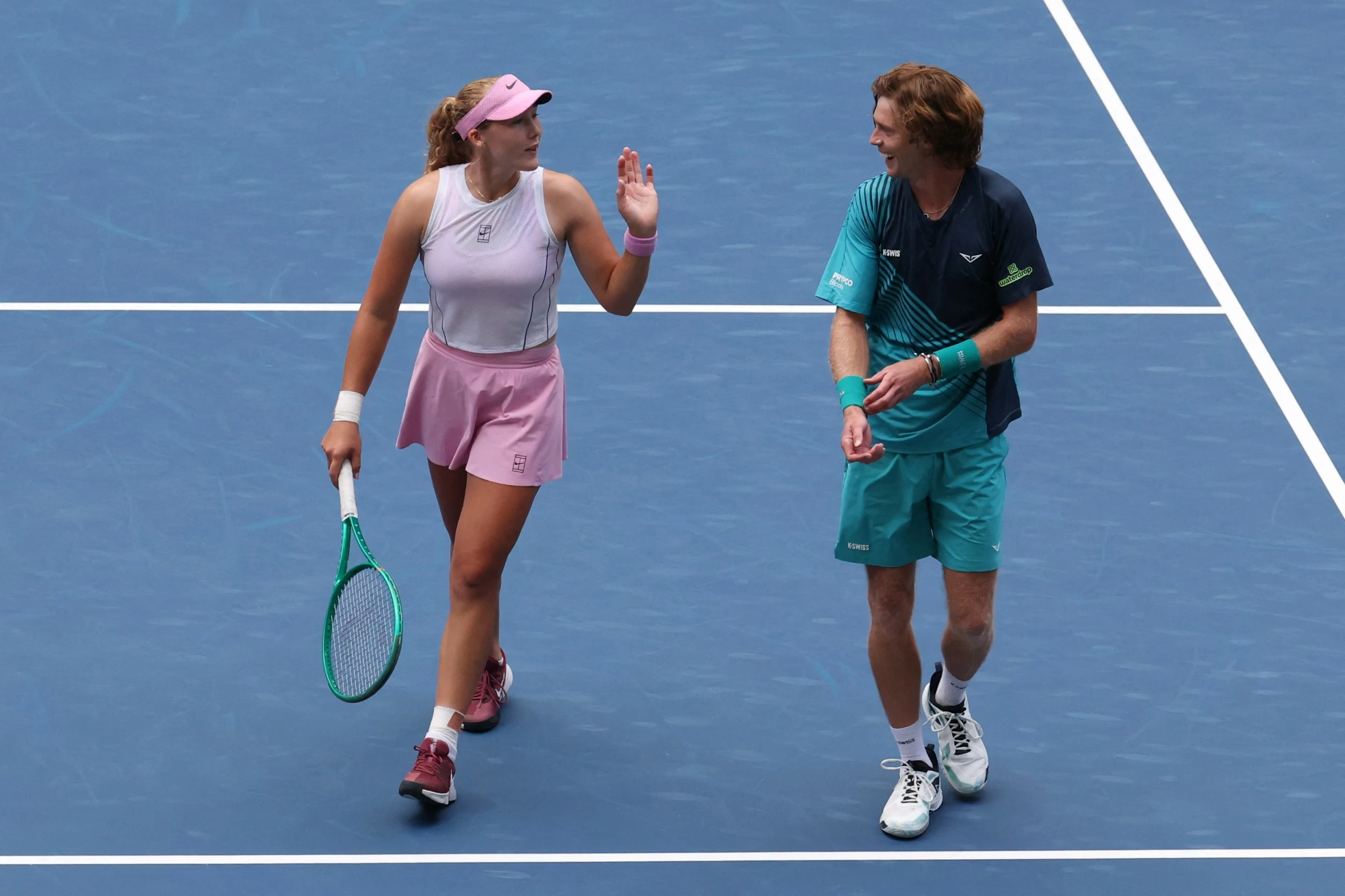 Andreeva gewinnt mit Rublev im Mixed-Doppel der US Open und enthüllt ...