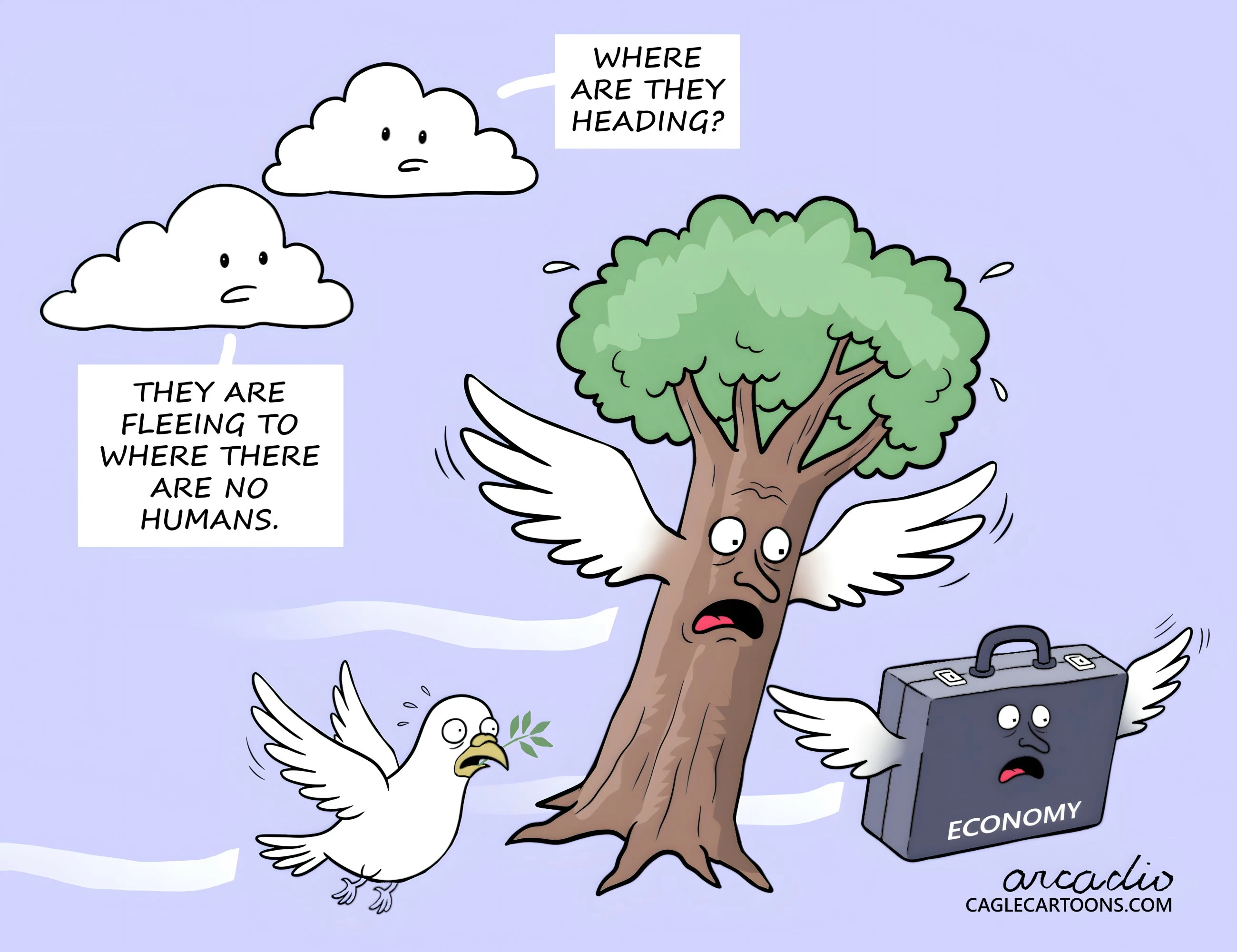 Economy flees human presence