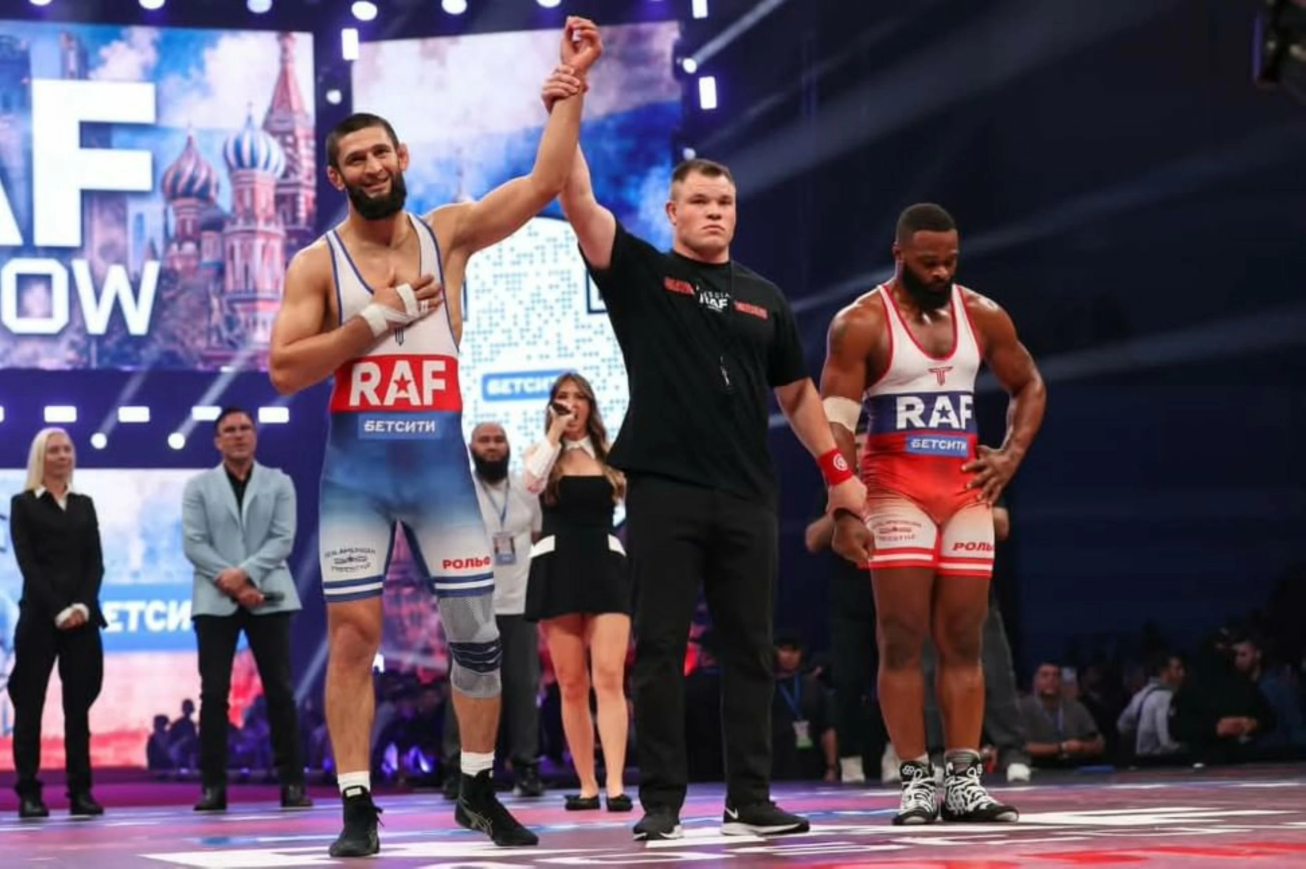 UAE's Khamzat Chimaev pins Tyron Woodley in just 94 seconds at Moscow Wrestling Tournament