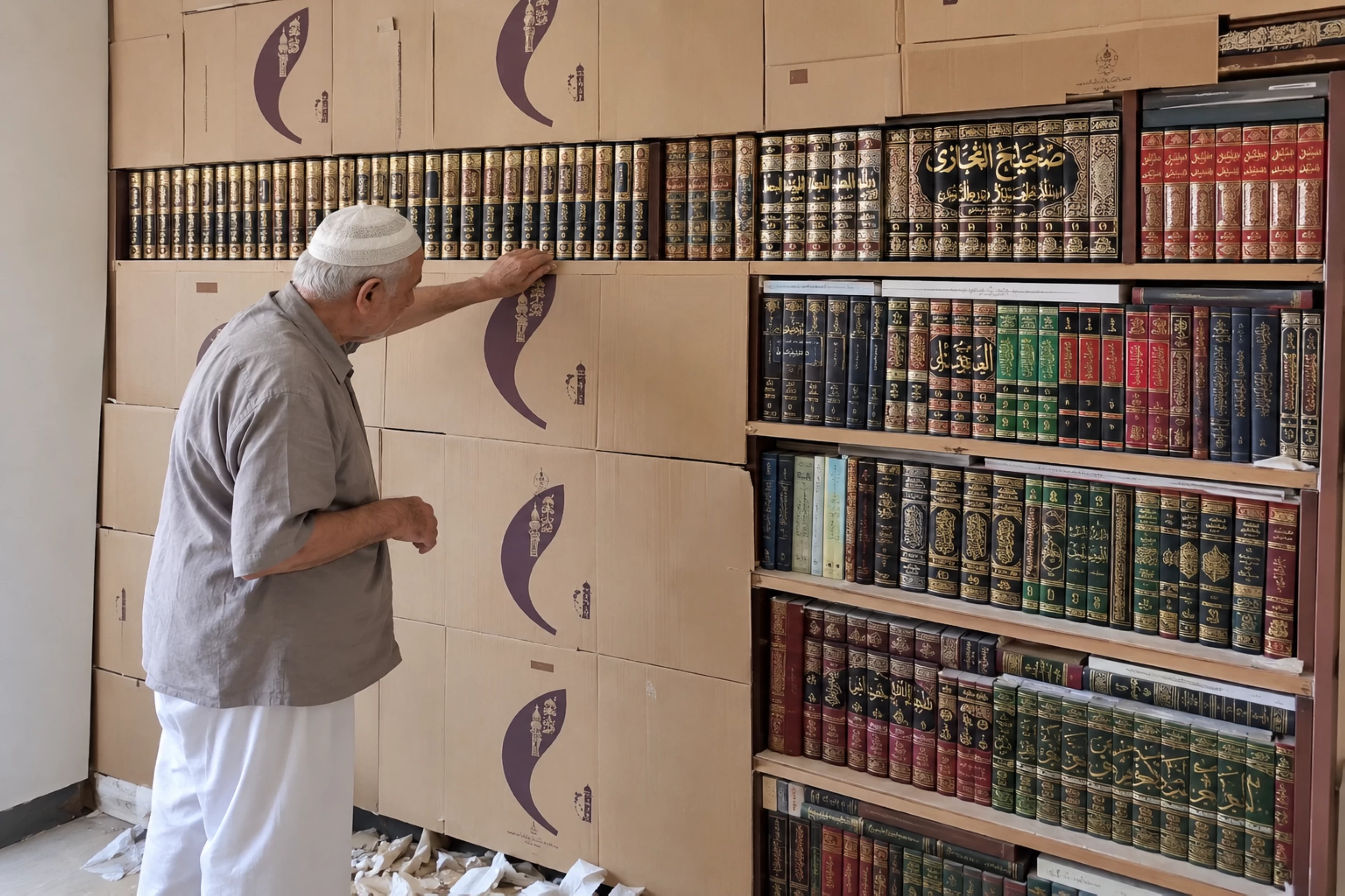 Syrian man breaks down wall to recover library hidden for 15 years