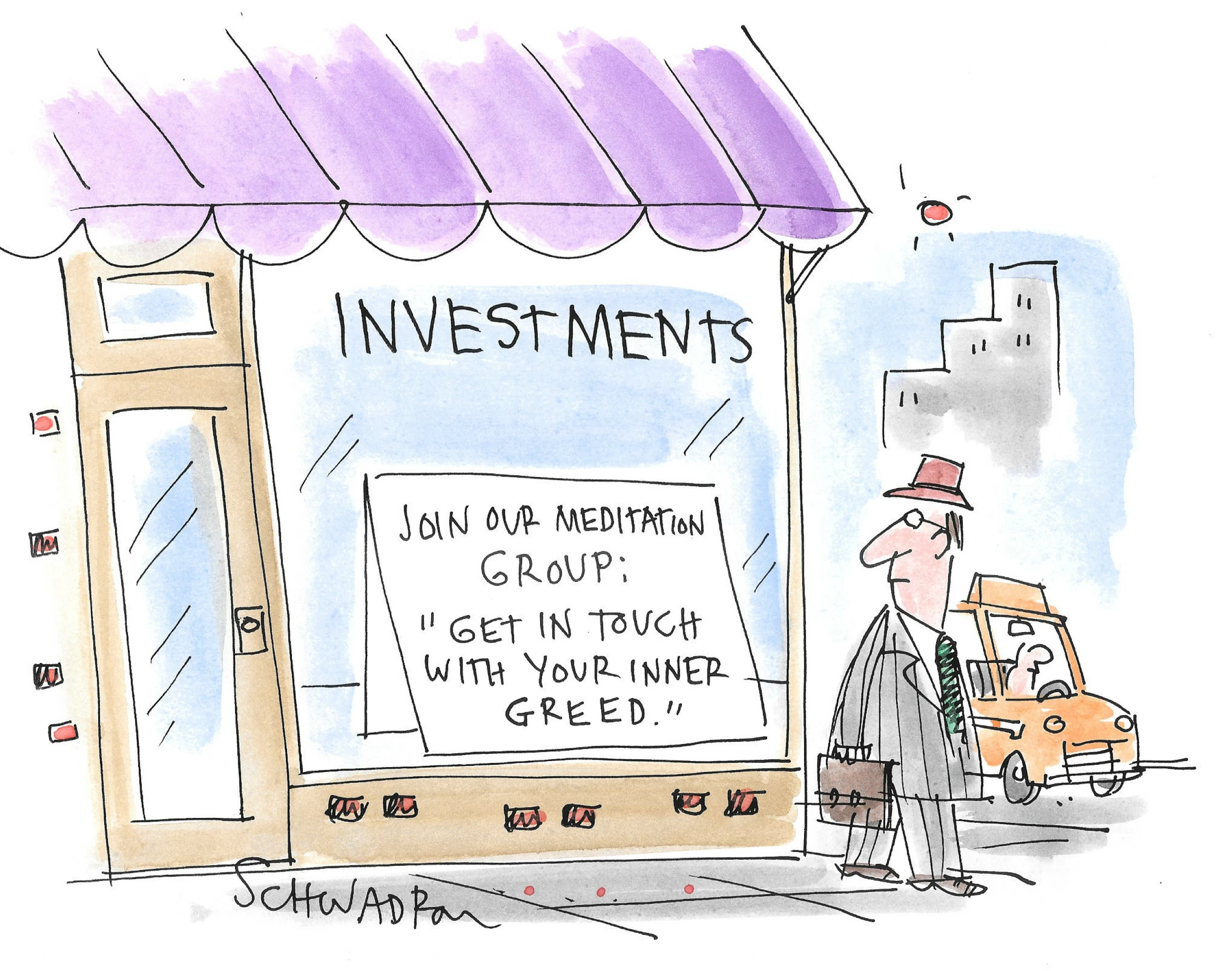 Investment shop promotes inner greed