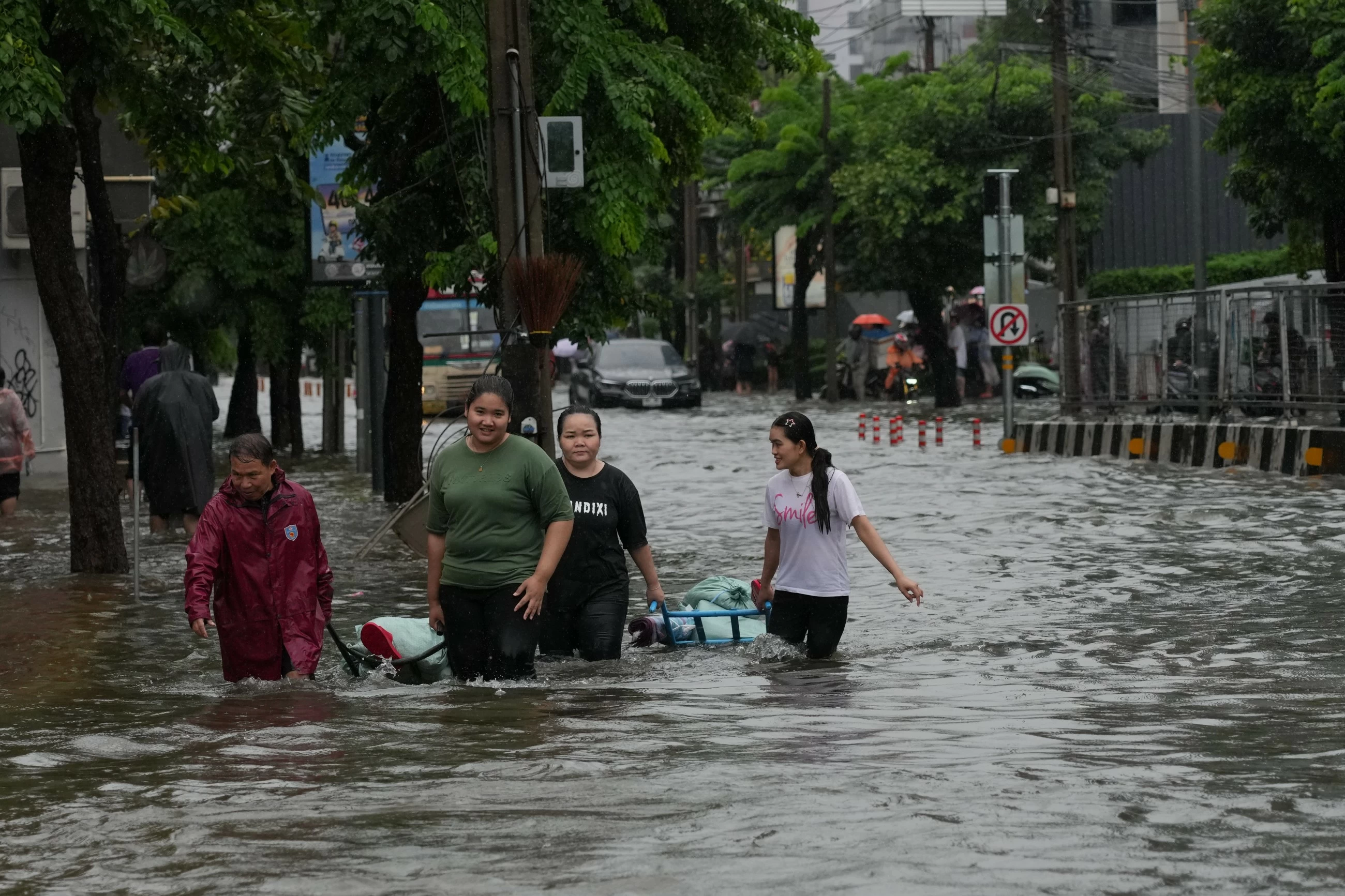 Canals full, roads submerged as Bangkok declares flood disaster across all 50 districts