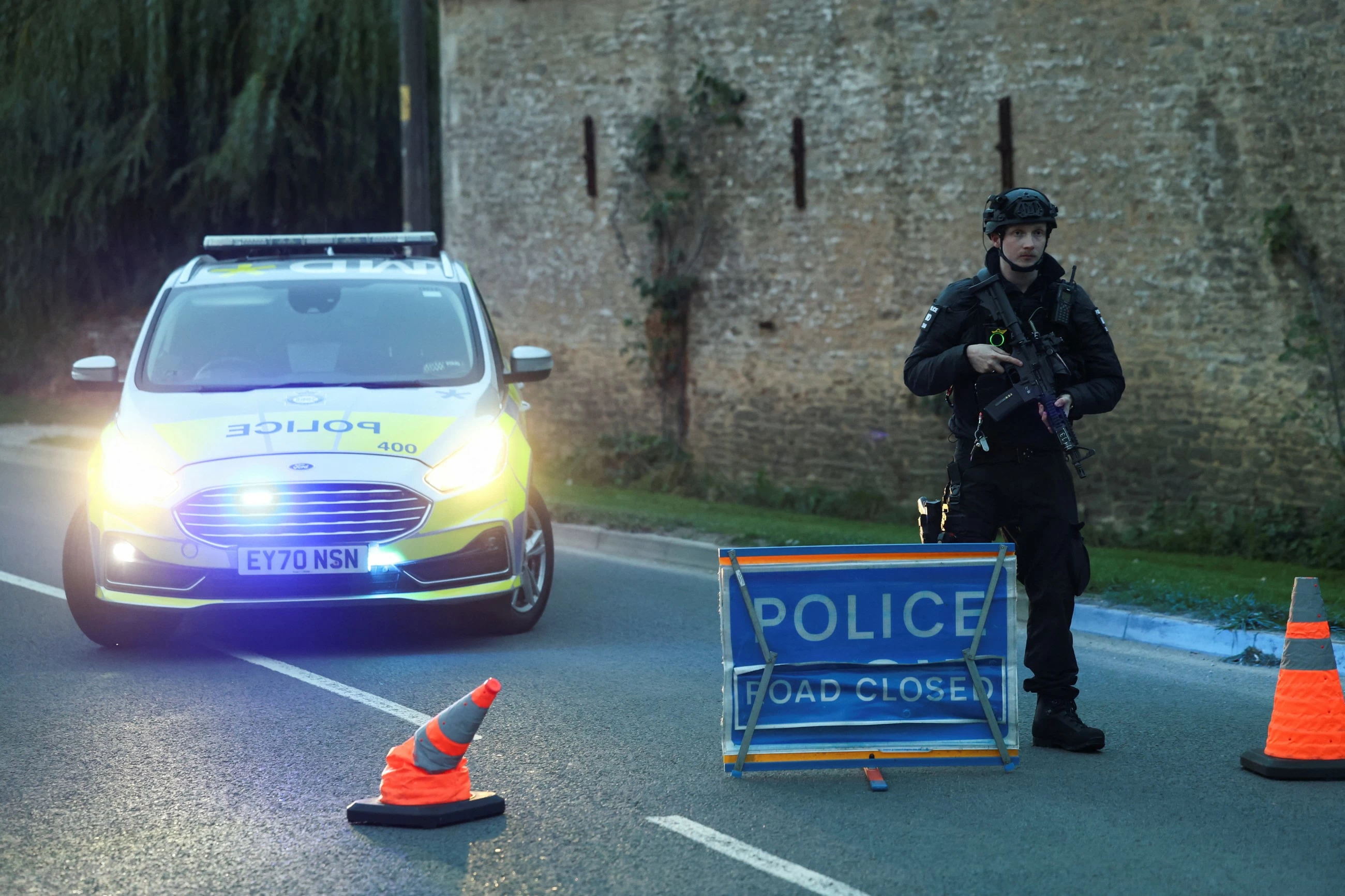 Police evacuate homes near US air base in England, detain men on suspected explosives offensives