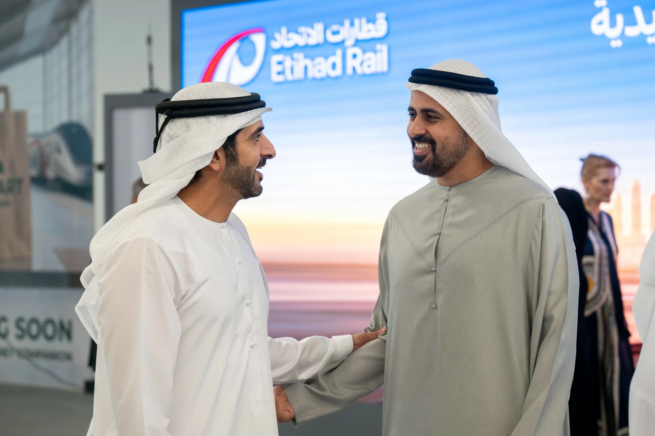 UAE President travels aboard Etihad Rail from Abu Dhabi to Dubai; Hamdan, Theyab inaugurate Dubai station