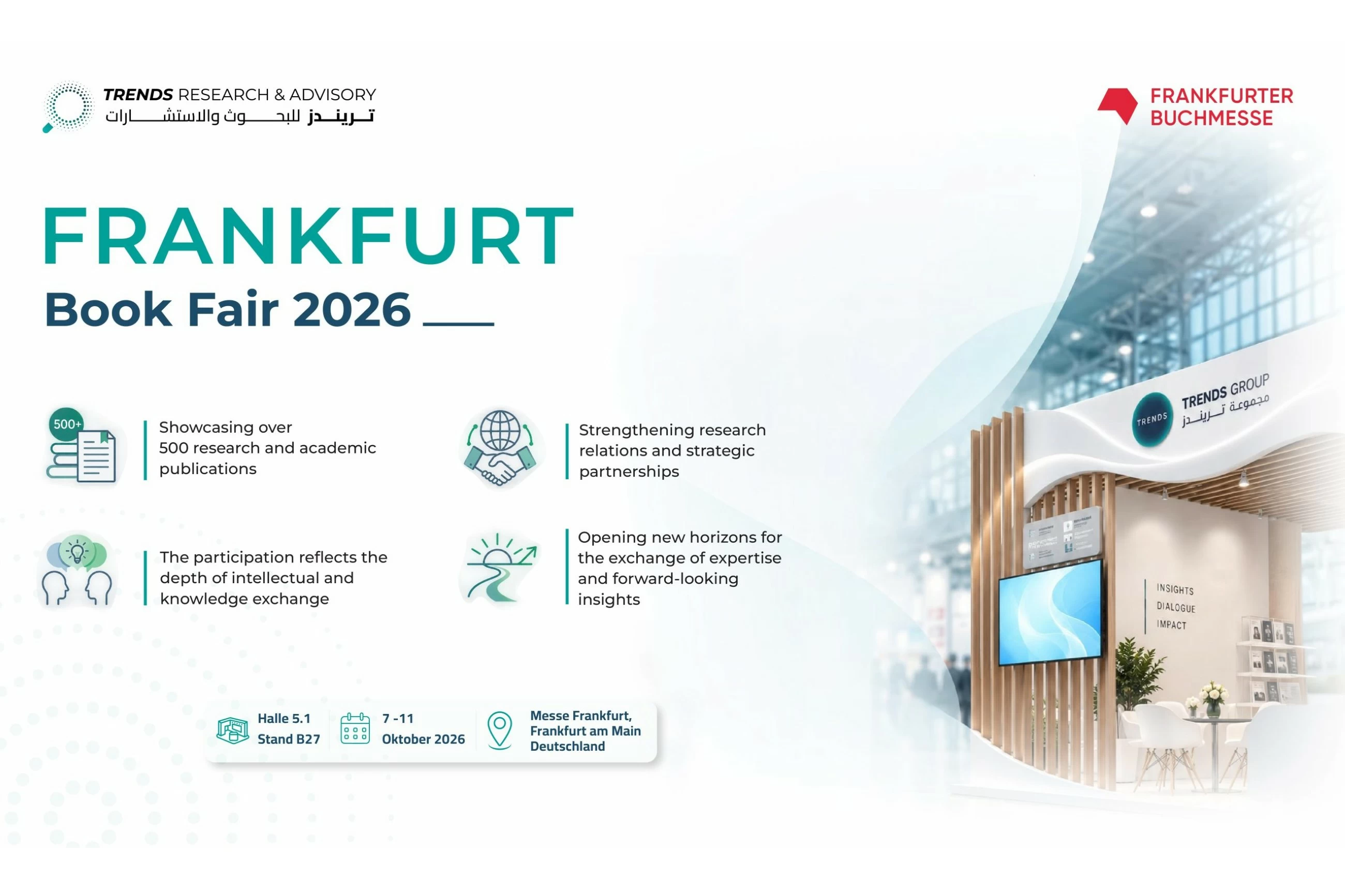 TRENDS to showcase 550 research, knowledge publications at Frankfurt Book Fair 2026