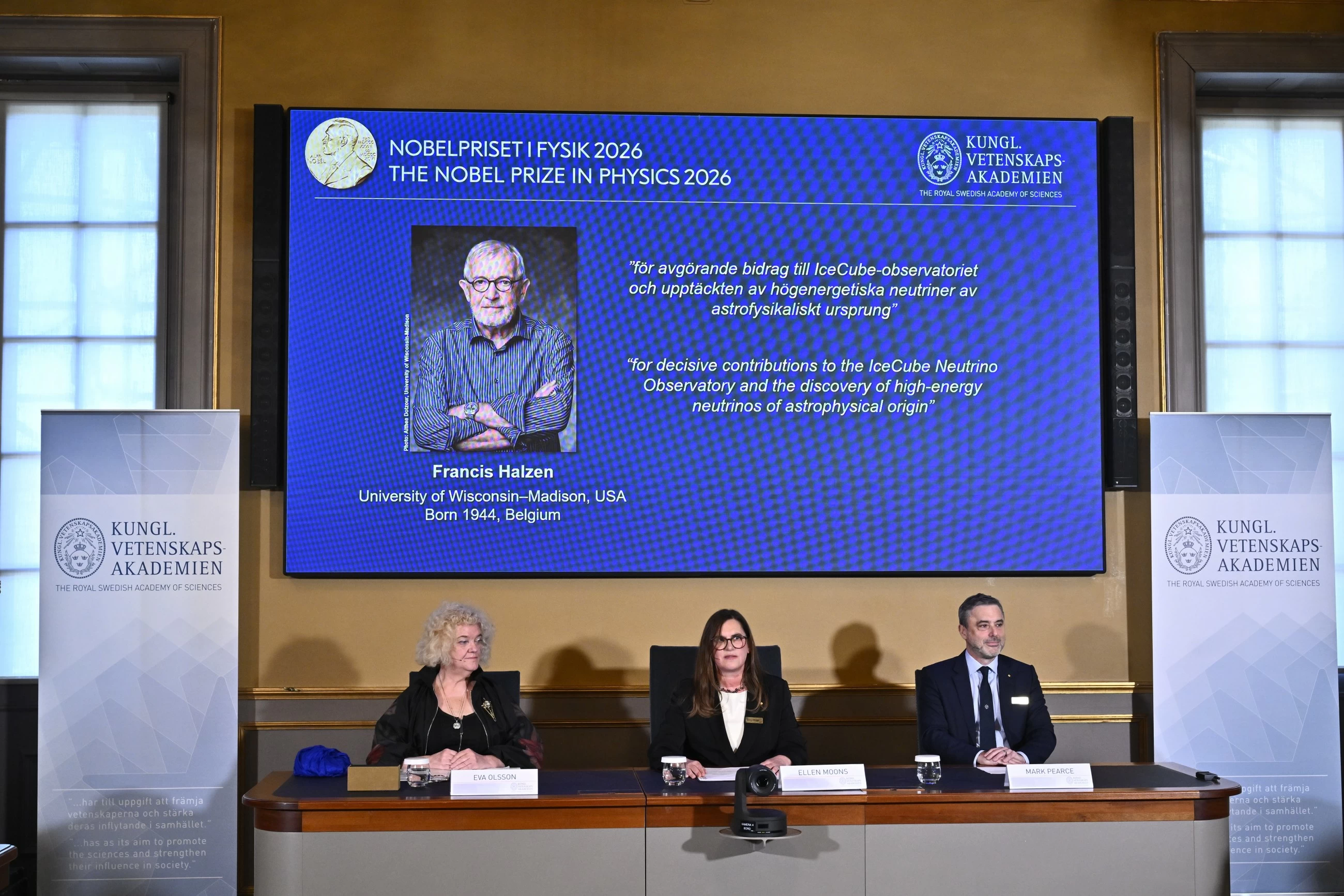 Belgium's Francis Halzen wins Nobel physics prize