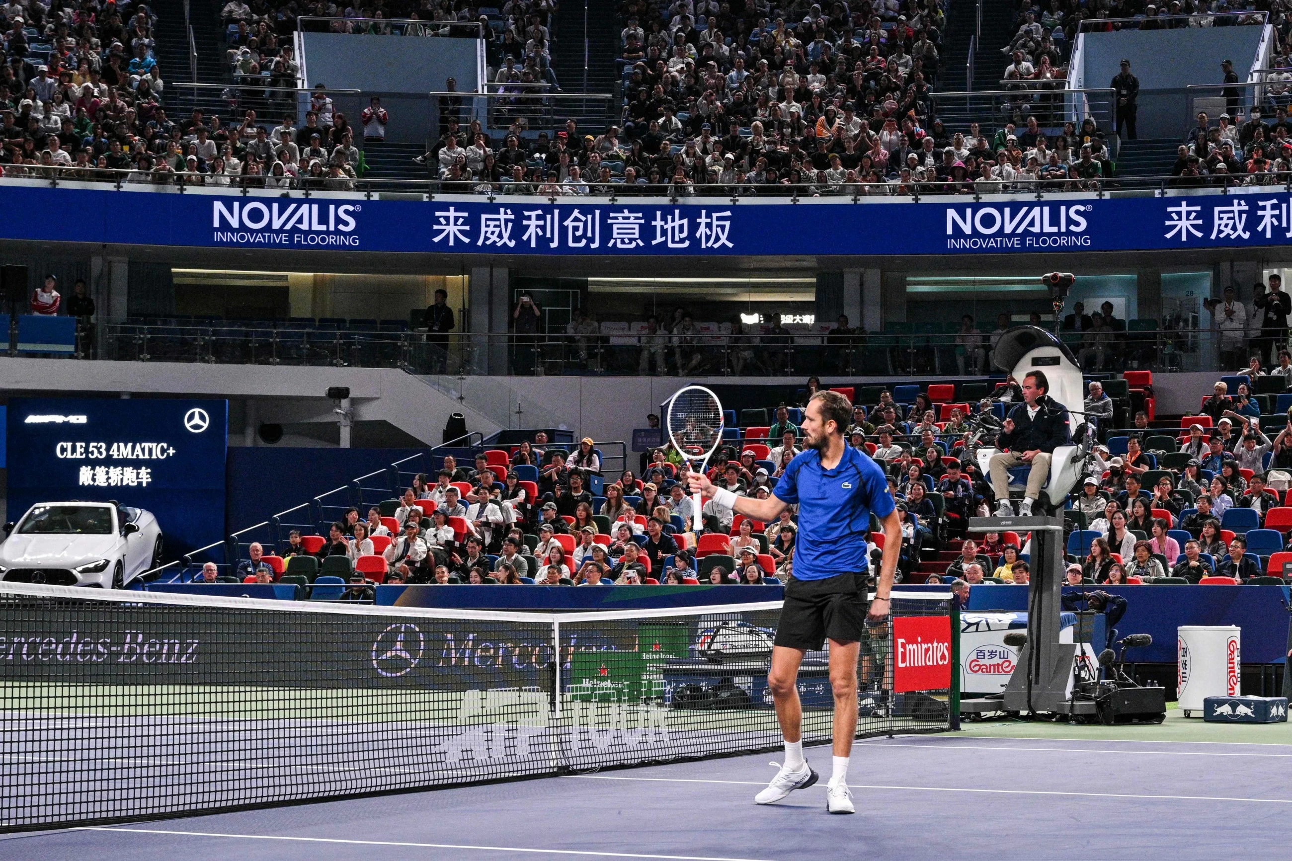 Medvedev sees off Tsitsipas to reach quarters; Sabalenka suffersearly exit ...