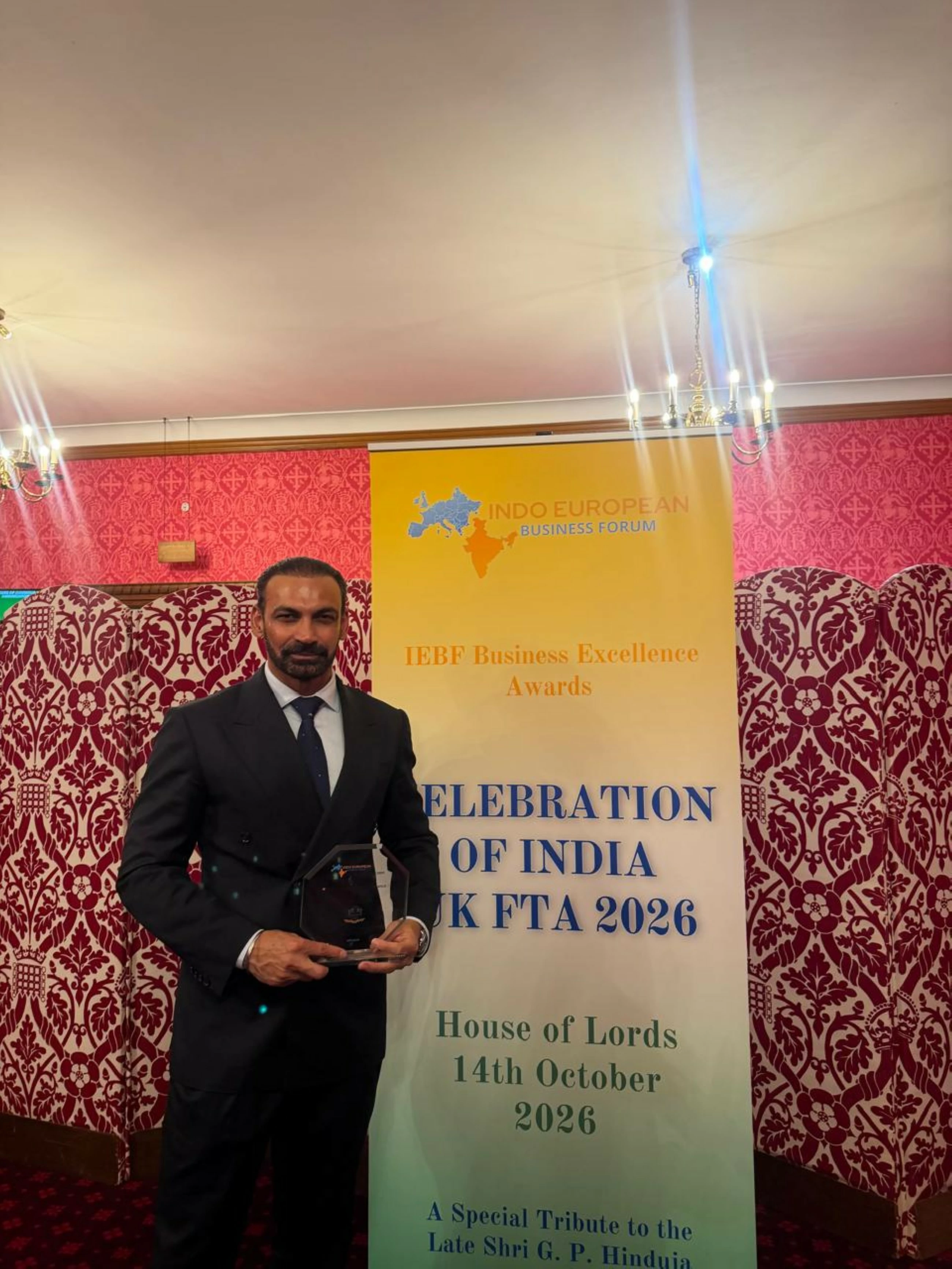 Dubai-Based Amardeep Sharma receives Excellence in Banking & Finance award at House of Lords ceremony in London
