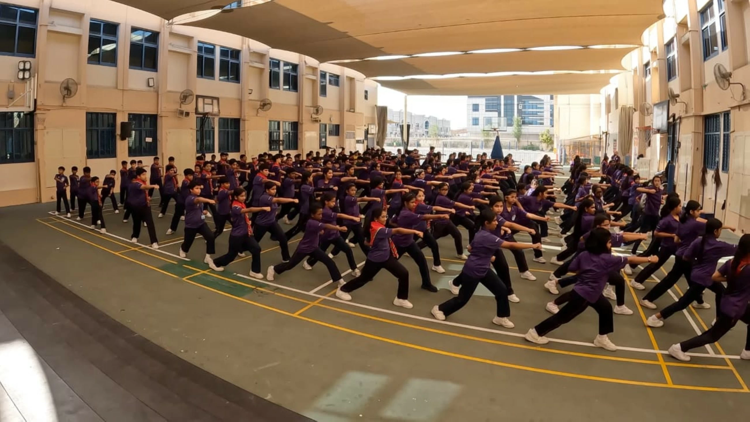 Around 400 students from Gems Our Own Indian School showcase Wushu Kung Fu ...